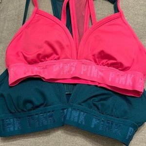 Pink sports bras